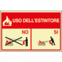 Etichetta fotoluminescente Uso dell'estintore