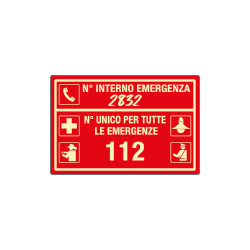Cartello fotoluminescente N. telefoni emergenza