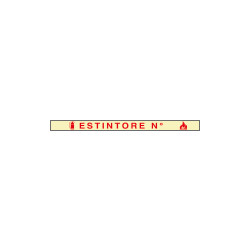 Striscia in PVC adesivo per estintori