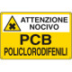 Cartello sostanze pericolose PCB POLICLORODIFENILI