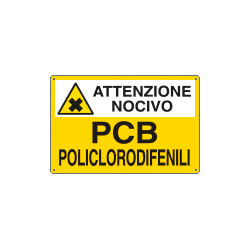 Cartello sostanze pericolose PCB POLICLORODIFENILI