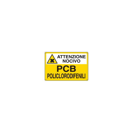 Cartello sostanze pericolose PCB POLICLORODIFENILI