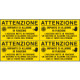 Foglio n. 4 etichette Impianto allarme in funzione