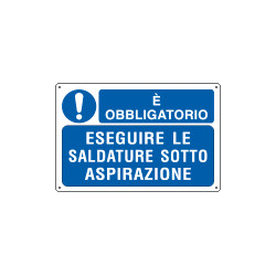 Cartello obbligo Eseguire saldature sotto aspirazione EN ISO 7010