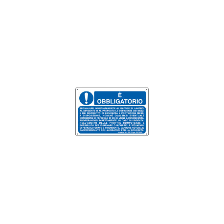 Cartello obbligo Segnalare difetti e deficienze. . EN ISO 7010