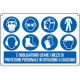 Cartello obbligo usare mezzi di protezione personale EN ISO 7010
