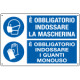 Cartello obbligo Indossare mascherina e guanti monouso EN ISO 7010