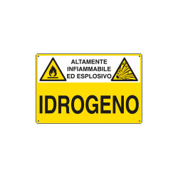 Cartello pericolo IDROGENO EN ISO 7010