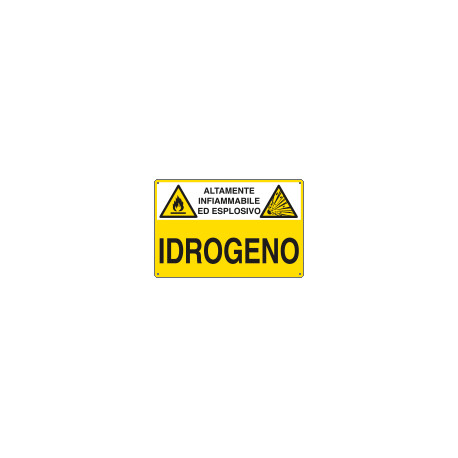 Cartello pericolo IDROGENO EN ISO 7010