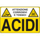 Cartello sostanze pericolose ACIDI EN ISO 7010