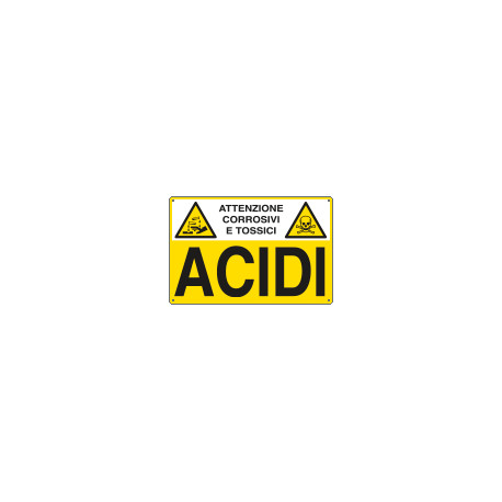 Cartello sostanze pericolose ACIDI EN ISO 7010