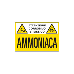 Cartello sostanze pericolose AMMONIACA EN ISO 7010