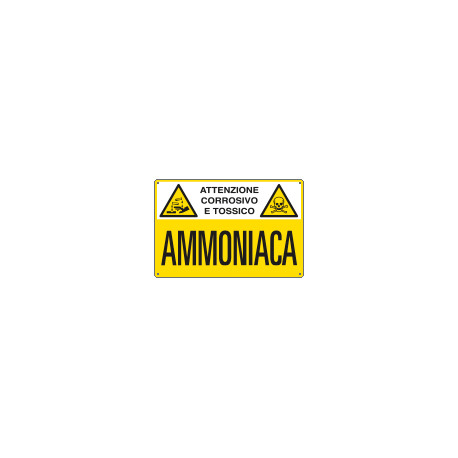 Cartello sostanze pericolose AMMONIACA EN ISO 7010