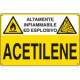 Cartello sostanze pericolose ACETILENE EN ISO 7010