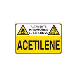 Cartello sostanze pericolose ACETILENE EN ISO 7010