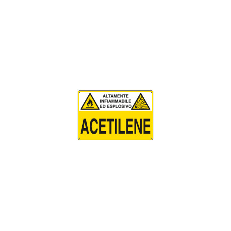 Cartello sostanze pericolose ACETILENE EN ISO 7010