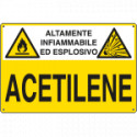 Cartello sostanze pericolose ACETILENE EN ISO 7010