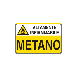 Cartello sostanze pericolose METANO EN ISO 7010