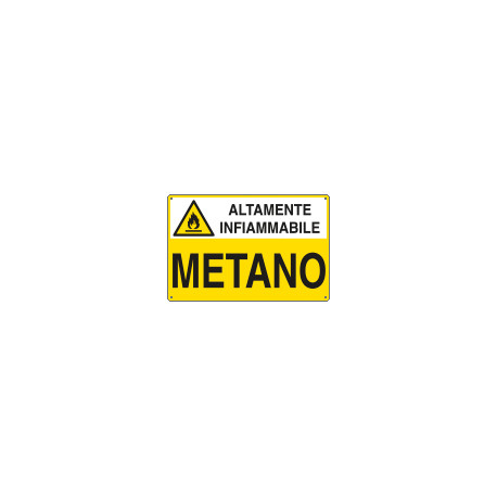 Cartello sostanze pericolose METANO EN ISO 7010