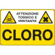 Cartello sostanze pericolose CLORO EN ISO 7010