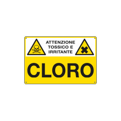Cartello sostanze pericolose CLORO EN ISO 7010
