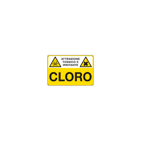 Cartello sostanze pericolose CLORO EN ISO 7010