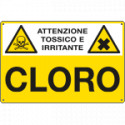 Cartello sostanze pericolose CLORO EN ISO 7010
