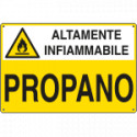 Cartello sostanze pericolose PROPANO EN ISO 7010
