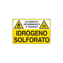 Cartello sostanze pericolose IDROGENO SOLFORATO EN ISO 7010