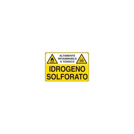 Cartello sostanze pericolose IDROGENO SOLFORATO EN ISO 7010