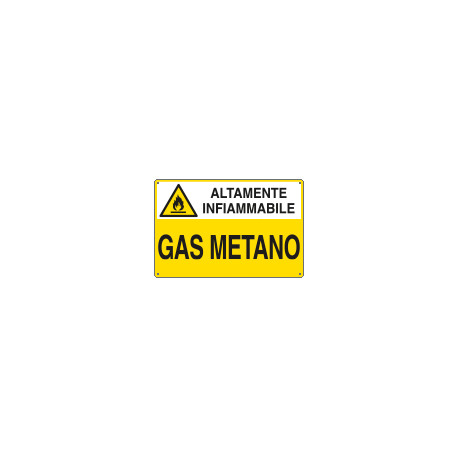 Cartello sostanze pericolose GAS METANO EN ISO 7010
