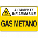 Cartello sostanze pericolose GAS METANO EN ISO 7010