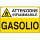 Cartello sostanze pericolose GASOLIO EN ISO 7010