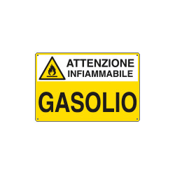Cartello sostanze pericolose GASOLIO EN ISO 7010