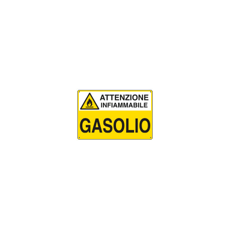 Cartello sostanze pericolose GASOLIO EN ISO 7010