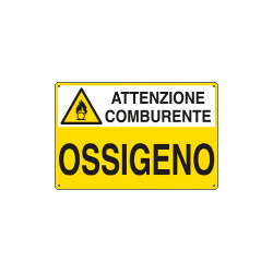 Cartello sostanze pericolose OSSIGENO EN ISO 7010