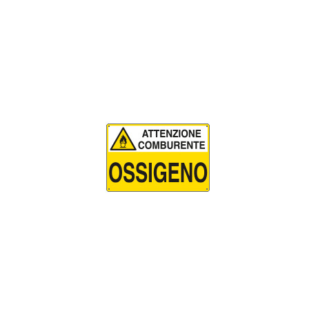 Cartello sostanze pericolose OSSIGENO EN ISO 7010