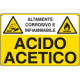 Cartello sostanze pericolose ACIDO ACETICO EN ISO 7010