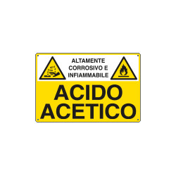 Cartello sostanze pericolose ACIDO ACETICO EN ISO 7010
