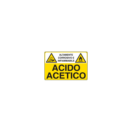 Cartello sostanze pericolose ACIDO ACETICO EN ISO 7010