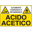 Cartello sostanze pericolose ACIDO ACETICO EN ISO 7010