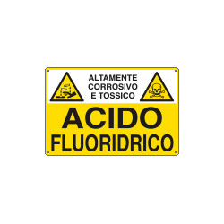 Cartello sostanze pericolose ACIDO FLUORIDRICO EN ISO 7010