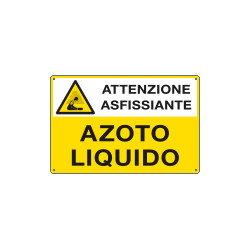 Cartello sostanze pericolose AZOTO LIQUIDO EN ISO 7010