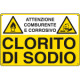 Cartello sostanze pericolose CLORITO DI SODIO EN ISO 7010
