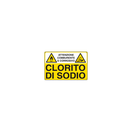 Cartello sostanze pericolose CLORITO DI SODIO EN ISO 7010