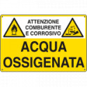 Cartello sostanze pericolose ACQUA OSSIGENATA EN ISO 7010