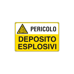 Cartello sostanze pericolose DEPOSITO ESPLOSIVI EN ISO 7010