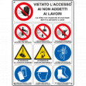 Cartello Vietato l'accesso ai non addetti ai lavori EN ISO 7010