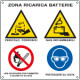 Cartello Zona di ricarica batterie EN ISO 7010