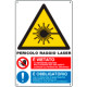 Cartello multisimbolo "PERICOLO RAGGIO LASER"